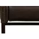 Thornfield Ashford Walnut Leather Push Thru The Arms Recliner with Nailhead Trim
