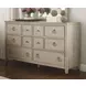 Clearview Oyster 8 Drawer Fremont Dresser with Rectangular Mirror