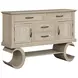 Gwendolyn Cerused Taupe 2 Doors Server with USB Charging