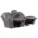 Daniel Gray Triple Power Reclining Living Room Set with USB Charging