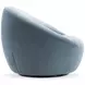 Rizz Blue Upholstered Swivel Accent Chair