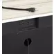 Plum Creek Ravenwood Black and White 2 Drawer Marble Top Nightstand with USB Charging