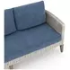 Carezza Dark Blue and Natural Upholstered 5 Piece Conversation Set