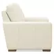 Live Beautifully Cream Leather Optimus Power Recliner with Power Headrest and USB Charging