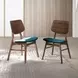 Oscar Teal Upholstered Dining Chair Set of 2
