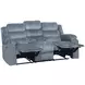 Willow Gray 86" Sofa with Dual Recliner