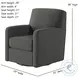 Flash Dance Brady Granite Swivel Glider
