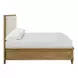 Oakmere Beige and Natural Queen Upholstered Storage Panel Bed