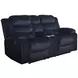 Willow Black Living Room Set with Dual Recliner