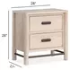 Sunset Cove Sanibel Brown 2 Drawer Nightstand with USB Charging