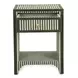 Kora Green Stripes 1 Drawer Open Nightstand