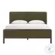 Hella Forest Green Velvet King Upholstered Bed