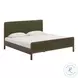 Hella Forest Green Velvet King Upholstered Bed