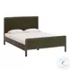 Hella Forest Green Velvet Queen Upholstered Bed