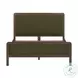 Hella Forest Green Velvet Queen Upholstered Bed