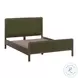Hella Forest Green Velvet Queen Upholstered Bed