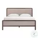 Hella Taupe Velvet King Upholstered Bed