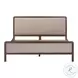 Hella Taupe Velvet King Upholstered Bed