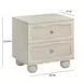Grappa Whitewashed 2 Drawer Nightstand