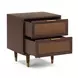 Sierra Dark Chocolate Brown 2 Drawer Nightstand