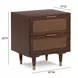 Sierra Dark Chocolate Brown 2 Drawer Nightstand