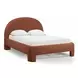Orphea Autumn Red Performance Fabric Queen Upholstered Panel Bed