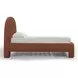 Orphea Autumn Red Performance Fabric Queen Upholstered Panel Bed