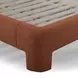 Orphea Autumn Red Performance Fabric Queen Upholstered Panel Bed