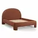 Orphea Autumn Red Performance Fabric Queen Upholstered Panel Bed