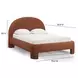 Orphea Autumn Red Performance Fabric Queen Upholstered Panel Bed