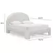 Orphea Off White Performance Fabric Queen Upholstered Panel Bed