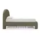 Orphea Kale Green Performance Fabric King Upholstered Panel Bed