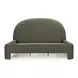 Orphea Kale Green Performance Fabric King Upholstered Panel Bed