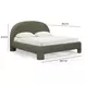 Orphea Kale Green Performance Fabric King Upholstered Panel Bed