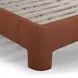 Orphea Autumn Red Performance Fabric King Upholstered Panel Bed