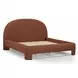 Orphea Autumn Red Performance Fabric King Upholstered Panel Bed