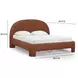 Orphea Autumn Red Performance Fabric King Upholstered Panel Bed