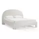 Orphea Off White Performance Fabric King Upholstered Panel Bed