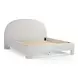 Orphea Off White Performance Fabric King Upholstered Panel Bed
