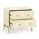 Pesce Cream and Gold 2 Drawer Nightstand