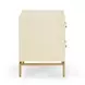Pesce Cream and Gold 2 Drawer Nightstand