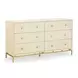 Pesce Cream 6 Drawer Dresser