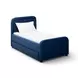 Briella Navy Blue Performance Velvet Upholstered Panel Storage Trundle Bedroom Set