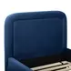 Briella Navy Blue Performance Velvet Twin Upholstered Panel Storage Trundle Bed