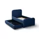 Briella Navy Blue Performance Velvet Upholstered Panel Storage Trundle Bedroom Set