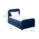 Briella Navy Blue Performance Velvet Twin Upholstered Panel Storage Trundle Bed