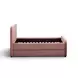 Briella Salmon Performance Velvet Upholstered Panel Storage Trundle Bedroom Set