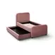 Briella Salmon Performance Velvet Upholstered Panel Storage Trundle Bedroom Set
