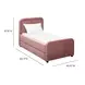 Briella Salmon Performance Velvet Twin Upholstered Panel Storage Trundle Bed