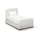 Briella Cream Performance Velvet Upholstered Panel Storage Trundle Bedroom Set